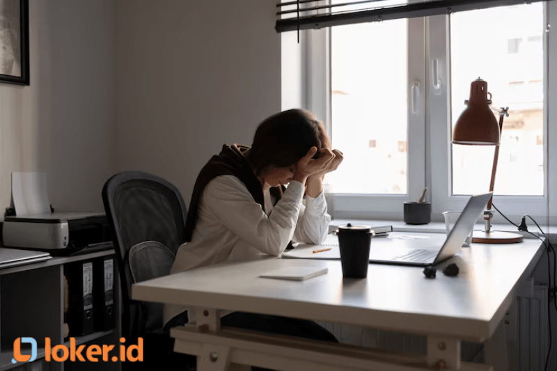 Pekerja yang Lelah di Kantor